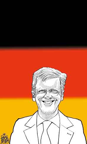  
Oliver Schopf, editorial cartoons from Austria, cartoonist from Austria, Austrian illustrations, illustrator from Austria, editorial cartoon
Europe EU eu germany 2010: Federal President of Germany, Christian Wulff

