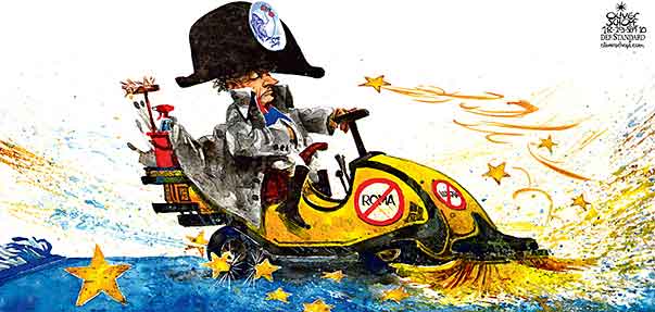  
Oliver Schopf, editorial cartoons from Austria, cartoonist from Austria, Austrian illustrations, illustrator from Austria, editorial cartoon
Europe EU eu European union france 2010  European union eu eu france roma sarkozy napoleon clean carpet


