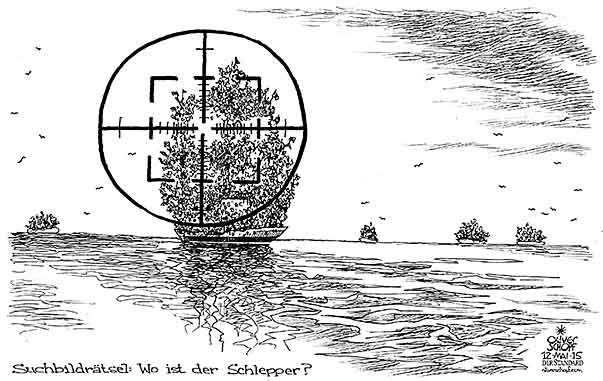  
Oliver Schopf, editorial cartoons from Austria, cartoonist from Austria, Austrian illustrations, illustrator from Austria, editorial cartoon
Europe 2015 REFUGEES MEDITERRANEAN SEA BOAT HUMAN TRAFFICKERS REBUS HUNTING TARGET SHOOTING

