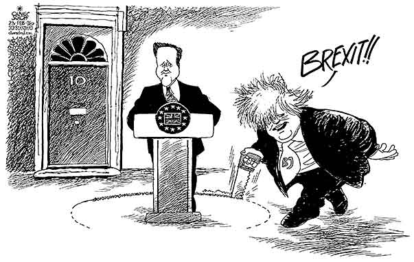  
Oliver Schopf, editorial cartoons from Austria, cartoonist from Austria, Austrian illustrations, illustrator from Austria, editorial cartoon
Cartoon Arts International, New York Times Syndicate, Cagle cartoon Europe Great Britain Brexit 2016 GREAT BRITAIN UNITED KINGDOM DAVID CAMERON BORIS JOHNSON BREXIT DOWNINGSTREET 10 SPEECH ADDRESS SAW SAWING 

