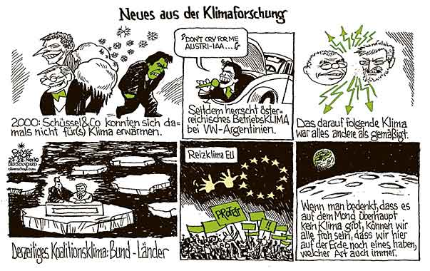 Oliver Schopf, politischer Karikaturist aus Österreich, politische Karikaturen aus Österreich, Karikatur, Illustrationen Politik Politiker Österreich 2010: klima regierung viktor klima erwaermung protest erde mond



 
  