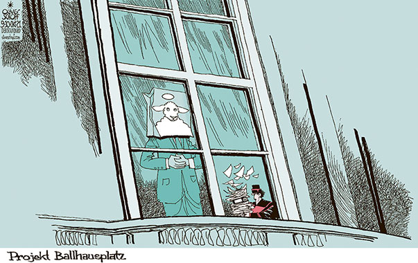Oliver Schopf, politischer Karikaturist aus Österreich, politische Karikaturen aus Österreich, Karikatur Cartoon Illustrationen Politik Politiker Österreich 2021: REGIERUNGSKRISE ÖVP DIE GRÜNEN WKStA KORRUPTION INSERATE UMFRAGEN MEDIEN CHATS UNSCHULDSVERMUTUNG UNSCHULDSLAMM VERSTECKEN VERBERGEN PROJEKT BALLHAUSPLATZ HAUSDURCHSUCHUNG
