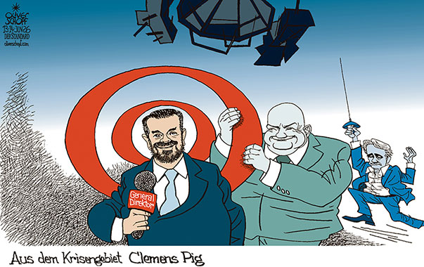 Oliver Schopf, politischer Karikaturist aus Österreich, politische Karikaturen aus Österreich, Karikatur Cartoon Illustrationen Politik Politiker Österreich Cartoon Movement, @oliverschopf.bsky.social 2026: ORF WAHL GENERALDIREKTOR CLEMENS PIG KRISENGEBIET LOGO STOCKER ÖVP FAVORIT WESTENTHALER ANFECHTUNG















































