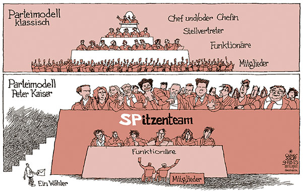 Oliver Schopf, politischer Karikaturist aus Österreich, politische Karikaturen aus Österreich, Karikatur Cartoon Illustrationen Politik Politiker Österreich 2023: SPÖ PARTEI PARTEISPITZE PERSON TEAM PETER KAISER LANDESHAUPTMANN KÄRNTEN VORSCHLAG VORSITZENDE RENDI WAGNER DOSKOZIL PYRAMIDE 






