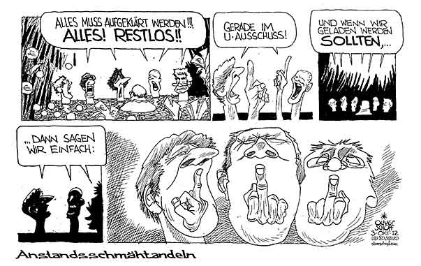Oliver Schopf, politischer Karikaturist aus Österreich, politische Karikaturen aus Österreich, Karikatur, Illustrationen Politik Politiker Österreich 2012 U-AUSSCHUSS PARLAMENT KORRUPTION AUFKLAERUNG ZEUGEN LADUNG SCHWEIGEN AUSSAGE ENTSCHLAGEN SUMPF STINKEFINGER ANSTAND 


 



    





























 








 
  