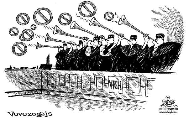 Oliver Schopf, politischer Karikaturist aus Österreich, politische Karikaturen aus Österreich, Karikatur, Illustrationen Politik Politiker Österreich 2010: verfassungsgerichtshof arigona zogaj vuvuzela ausweisung