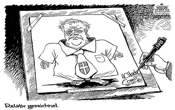 Oliver Schopf, politischer Karikaturist aus Österreich, politische Karikaturen aus Österreich, Karikatur, Illustrationen Politik Politiker Österreich 2010: wien wahl haeupl comic strache zeichnen gezeichnet