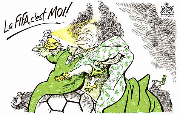 Oliver Schopf, politischer Karikaturist aus Österreich, politische Karikaturen aus Österreich, Karikatur Illustrationen Politik Politiker international 2011 fifa blatter fußball wahl absolutismus ludwig XIV parfuem geld korruption
 



















 