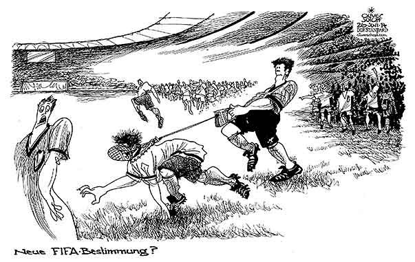  Oliver Schopf, politischer Karikaturist aus Österreich, politische Karikaturen, Illustrationen Archiv politische Karikatur Welt Sport  2014 FUSSBALL WM 2014 FIFA FUSSBALL WM URUGUAY ITALIEN LUIS SUAREZ BISS SCHULTER HUND MAULKORB LEINE   

Reformklausur