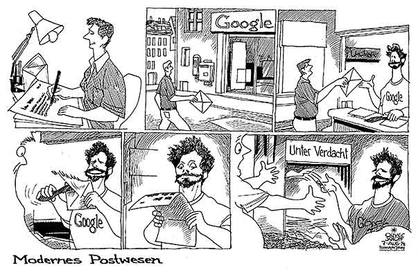  Oliver Schopf, politischer Karikaturist aus Österreich, politische Karikaturen, Illustrationen Archiv politische Karikatur digitale Welt 
  2014 GOOGLE E-MAIL POSTAMT POST SCHALTER BRIEF BRIEFAUFGABE VERDAECHTIGER UEBERWACHUNG   
   









