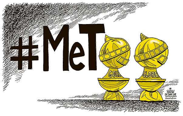  Oliver Schopf, politischer Karikaturist aus Österreich, politische Karikaturen, Illustrationen Archiv politische Karikatur Welt #MeToo 2018 USA GOLDEN GLOBE OPRAH WINFREY METOO KLEIDUNG SCHWARZ MISSBRAUCH 
  




