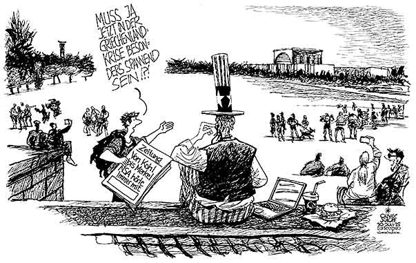 Oliver Schopf, politischer Karikaturist aus Österreich, politische Karikaturen aus Österreich, Karikatur Cartoon Illustrationen Politik Politiker international 2015 USA NSA GEHEIMDIENSTE UNCLE SAM ABHOEREN SPIONIEREN KANZLERAMT BERLIN KOHL SCHROEDER MERKEL PLATZ DER REPUBLIK  


 