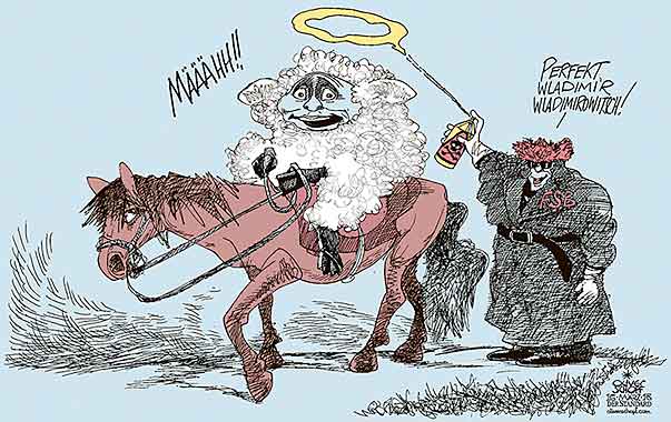 Oliver Schopf politische Karikatur: Konflikt Großbritannien – Russland um einen vergifteten Ex-Spion
Oliver Schopf, politischer Karikaturist aus Österreich, politische Karikaturen aus Österreich, Karikatur Cartoon Illustrationen Politik Politiker international 2018
RUSSLAND PUTIN PFERD UNSCHULDSLAMM NERVENGIFT EX-SPION SALISBURY GROSSBRITANNIEN GEHEIMDIENST