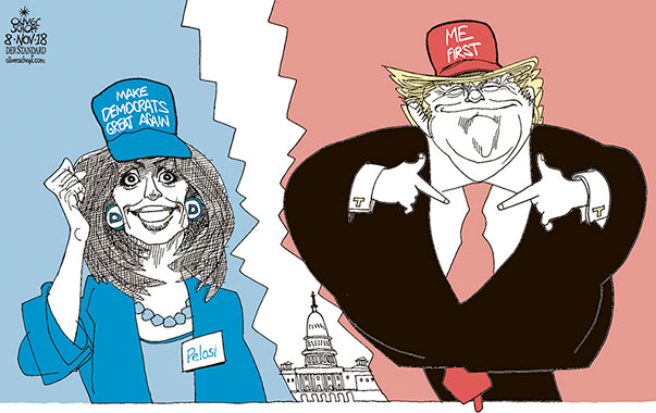  Oliver Schopf, politischer Karikaturist aus Österreich, politische Karikaturen, Illustrationen Archiv politische Karikatur USA 2018 KONGRESSWAHLEN MIDTERM ELECTIONS NANCY PELOSI TRUMP DEMOKRATEN REPUBLIKANER AMERICA FIRST MAKE AMERICA GREAT AGAIN KAPITOL SPALTUNG ZERRISSEN 





