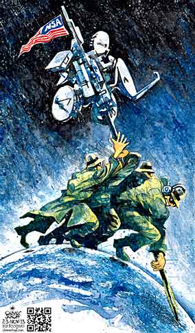 Oliver Schopf, editorial cartoons from Austria, cartoonist from Austria, Austrian illustrations, illustrator from Austria, editorial cartoon politics politician International, Cartoon Arts International, New York Times Syndicate, Cagle cartoon 2013 USA NSA MARINE CORPS WAR MEMORIAL ARLINGTON IWO JIMA EARTH WORLD SPY AGENTS ORBIT FLAG

   
 


