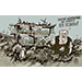 Oliver Schopf, editorial cartoons from Austria, cartoonist from Austria, Austrian illustrations, illustrator from Austria, editorial cartoon politics politician International, Cartoon Arts International, 2023: TURKEY EARTHQUAKE RECEP TAYYIP ERDOĞAN CORRUPTION NEPOTISM BUILDING COMPANY BUREAUCRACY RECONSTRUCTION FACADE DESTROY 