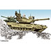 Oliver Schopf, editorial cartoons from Austria, cartoonist from Austria, Austrian illustrations, illustrator from Austria, editorial cartoon politics politician International, Cartoon Arts International, 2023: UKRAINE WAR TANKS SUPPLY SUPPLIERS ABRAMS LEOPARD 2 OLAF SCHOLZ JOE BIDEN GERMANY USA DECISION PARTNERS 
