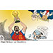 Oliver Schopf, editorial cartoons from Austria, cartoonist from Austria, Austrian illustrations, illustrator from Austria, editorial cartoon politics politician International, Cartoon Movement, @oliverschopf.bsky.social 2026: FIFA WORLD CUP FINAL WORLD CHAMPION SPAIN WINNER ARGENTINA LOSER CHAIN SAW VIP STAND TRUMP INFANTINO UPSIDE DOWN
